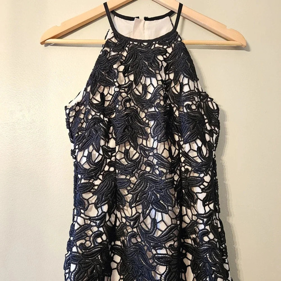 Keepsake The Label True Love Floral Halter Lace Black Cocktail Midi Dress Sz XS. - Picture 6 of 16